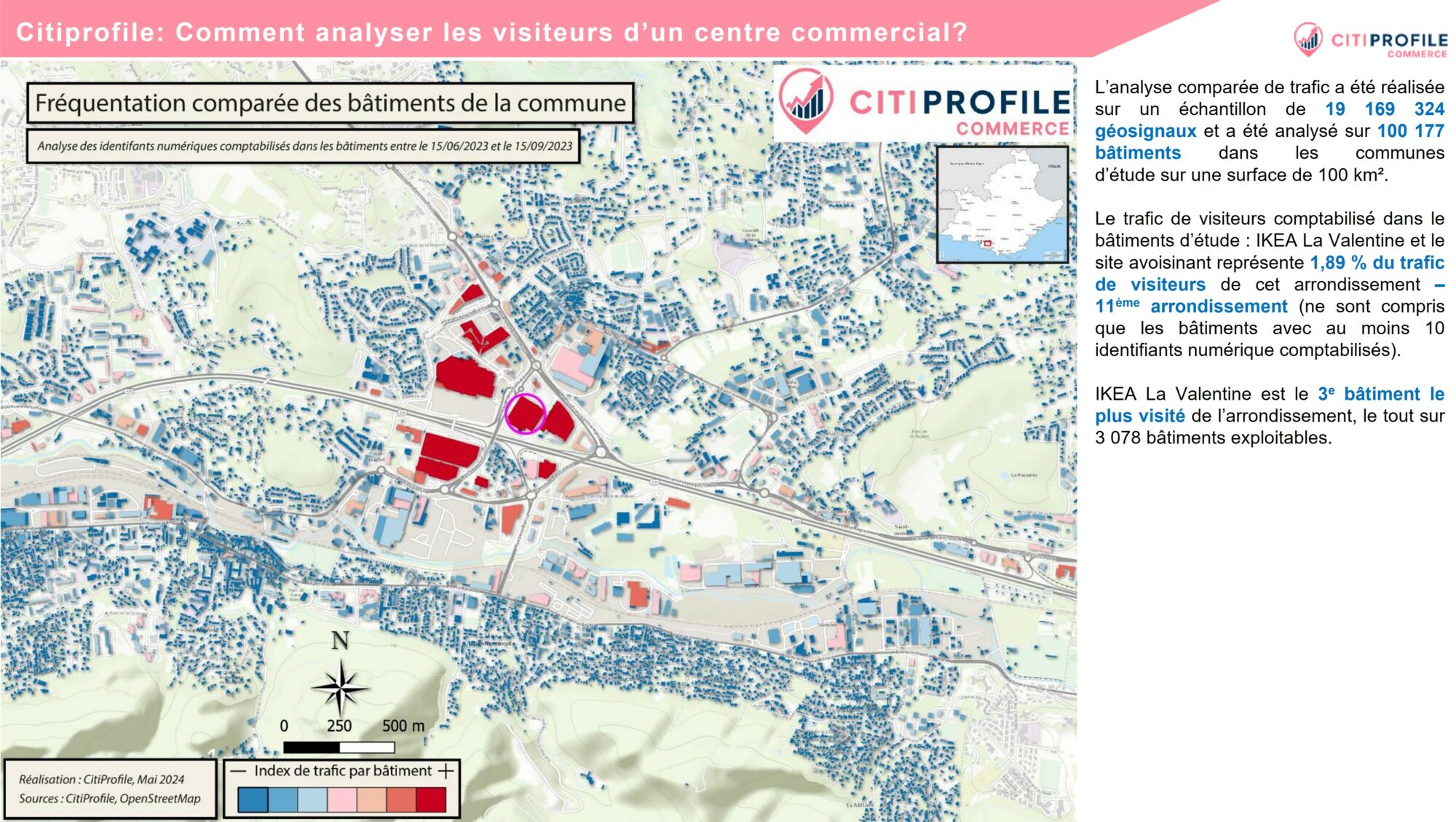 Citiprofile - Commerce - Fréquentation par bâtiment